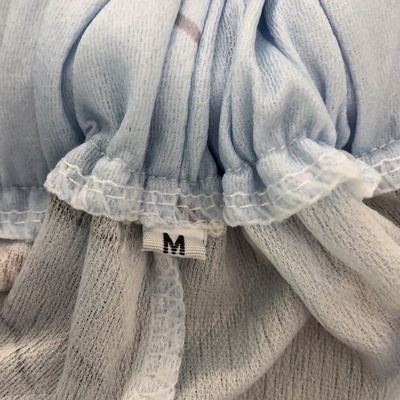 Light blue floral print romper - Picture 4 of 4